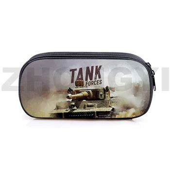 3D мультфильм Gerand Tanks, школьные принадлежности, повседневные путешествия, косметичка World of Tanks на молнии, игра War Thunder, Коробка для ручек, Канцелярские сумки