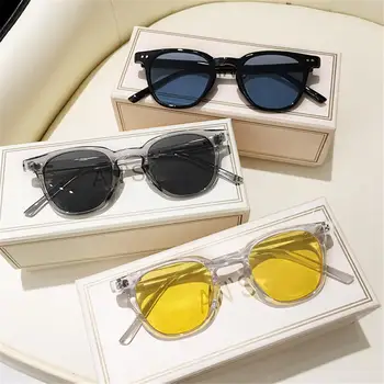 Черные очки в стиле ретро, Солнцезащитные очки большого размера, Квадратные солнцезащитные очки, Винтажные мужские оттенки
