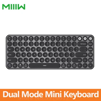 Двухрежимная мини-клавиатура MIIIW Bluetooth 85 клавиш, Мультисистемный беспроводной режим Bluetooth 2,4 ГГц для клавиатуры компьютера, ноутбука, планшета