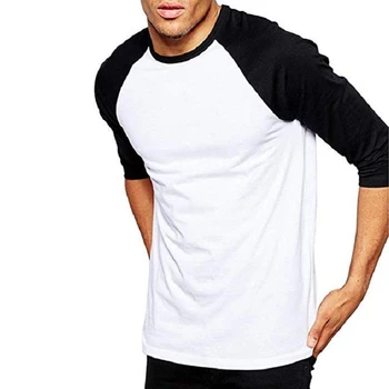 Осенняя мужская футболка с длинными рукавами и круглым вырезом, подходящая по цвету Для занятий спортом, отдыха, фитнеса На открытом воздухе, Эластичный Новый стиль