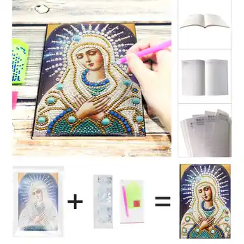 EverShine DIY Блокнот для рисования алмазами Религия особой формы 60 страниц Блокнот формата А5 Стразы Вышивка крестиком Алмазное искусство