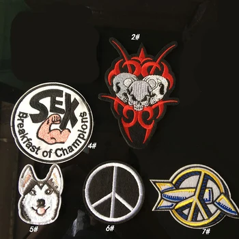 Нашивки PGY Hooligan Cat в стиле хип-хоп для одежды, утюг на одежде, аппликации на пальто, панк-череп, Значки для собак, вышитые нашивки