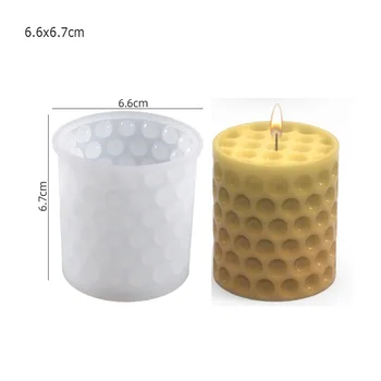 Горячая силиконовая форма для свечей 3D Цилиндрическая Форма для свечей DIY Формы для торта из смолы Художественная Форма для изготовления восковых свечей Силиконовые формы для мыла ручной работы