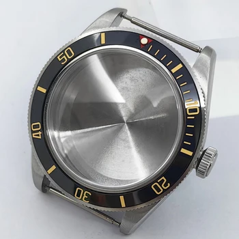 Новый оригинальный 39-миллиметровый серебристый корпус часов из нержавеющей стали с выпуклым сапфировым стеклом, подходит для часового механизма NH34, NH35, NH36, Аксессуары для сборки часов