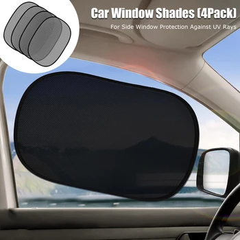 Солнцезащитный козырек для автомобиля из 4 упаковок от бликов и ультрафиолетовых лучей Защита от солнца для вашей семьи Идеально подходит для автомобиля фургона внедорожника