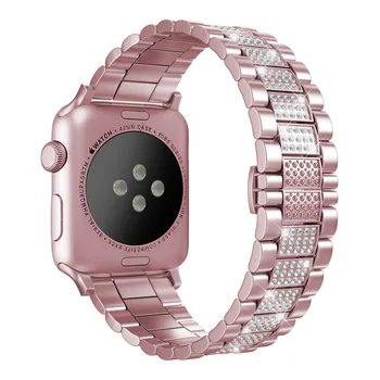 Металлический + бриллиантовый ремешок для Apple watch Ultra 49 мм 8 7 45 мм 41 мм сменный браслет для iwatch 6 5 4 3 SE 44 мм 42 мм 40 мм