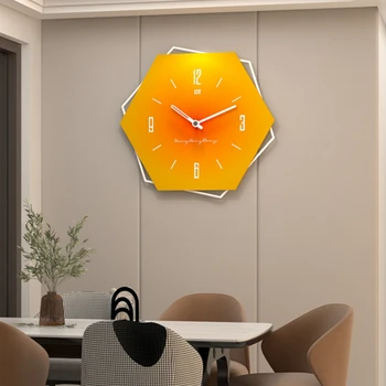 Настенные часы Со Светящейся Батареей Современный Дизайн Роскошные Креативные Стильные Настенные Часы Бесшумное Украшение Гостиной Wanduhren YY50WC
