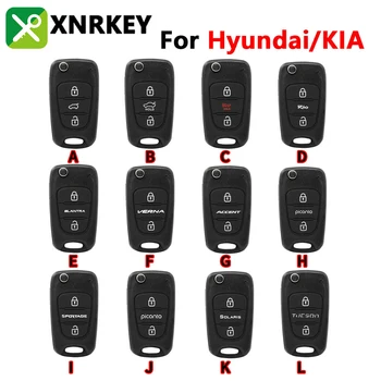 XNRKEY 3 Кнопки Дистанционного Ключа Автомобиля Чехол для Hyundai I20 I30 IX35 I35 Accent для Kia Picanto Sportage K5 Флип Складной Чехол Для дистанционного Ключа