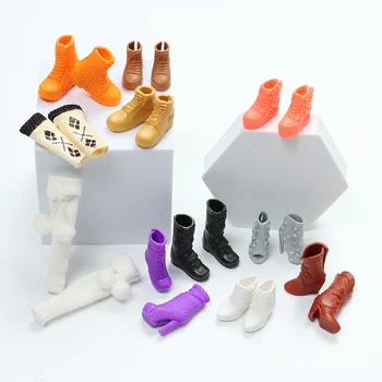 1 Пара кукольных туфель Модные женские кукольные сапоги Носки Подходят по длине стопы 2,2 см Аксессуары для кукол Пластиковая кукла Красочные Сапоги с длинными коленями