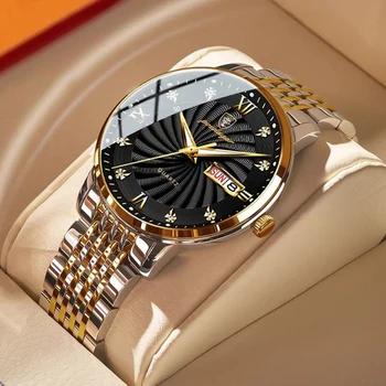 POEDAGAR 2023, Модные мужские часы из нержавеющей стали, лучший бренд класса Люкс, Водонепроницаемые Светящиеся наручные Часы, Мужские Спортивные Кварцевые часы с датой