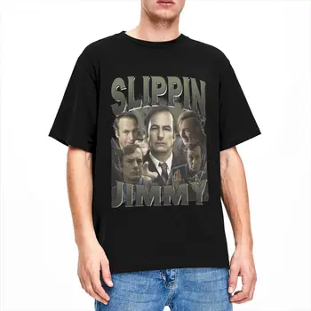 Повседневные футболки в винтажном стиле Slippin Jimmy Для мужчин и женщин с круглым вырезом, 100% хлопок, футболки Better Call Saul, Идея подарка, одежда