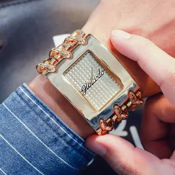 Женские часы в клетку роскошного бренда G & D, простые кварцевые женские наручные часы с бриллиантами, женские модные часы Bayan Kol Saati