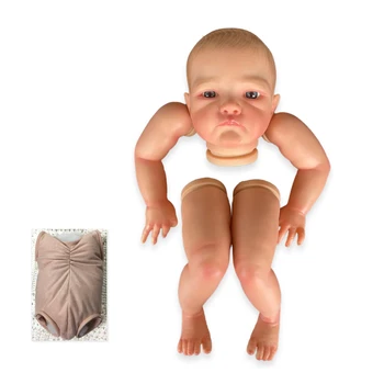NPK 19-дюймовые уже раскрашенные детали куклы-Реборна August Awake Baby 3D-картина с видимыми венами, ткань для тела в комплекте