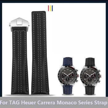 Ремешок из натуральной Кожи для Часов TAG Heuer Carrera Porsche Edition Heuer Cowhide Monaco Heritage 6 Аксессуары для Ремешка для часов 22 мм