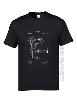 Символическая диаграмма оружия, футболки, иллюстрация плана, мужская летняя крутая футболка, Черные футболки для фитнеса для мужчин