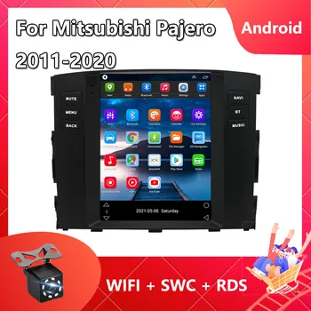 Для Mitsubishi Pajero V97 V93 2011-2020 Для экрана в стиле Tesla Мультимедийный видеоплеер GPS Carplay Android 12 Bluetooth 4G USB