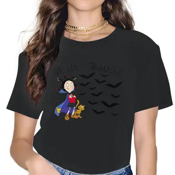 Женские футболки Mona the Vampire Fantasy Детские мультфильмы Эстетичная винтажная женская одежда Свободные графические топы