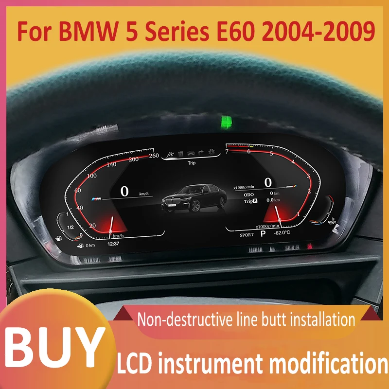 Для BMW 5 Серии E60 E61 E63 E64 2004-2009 Цифровой Кластерный Приборный прибор для измерения скорости автомобиля с 12,3-дюймовым Экраном Linux-системы